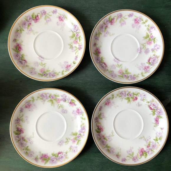 Theodore Haviland Limoges Fine bone China, 4 cup/saucer. Vintage, made in France - Picture 7 of 7